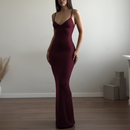 Vestido Longo Suplex Com Decote Em V Para Festas Eventos Baladas Vestido Elegante Charmoso