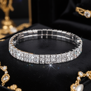 Conjunto de colar, brincos e pulseira de luxo com 3 peças e incrustações de zircônias em formato de lágrima